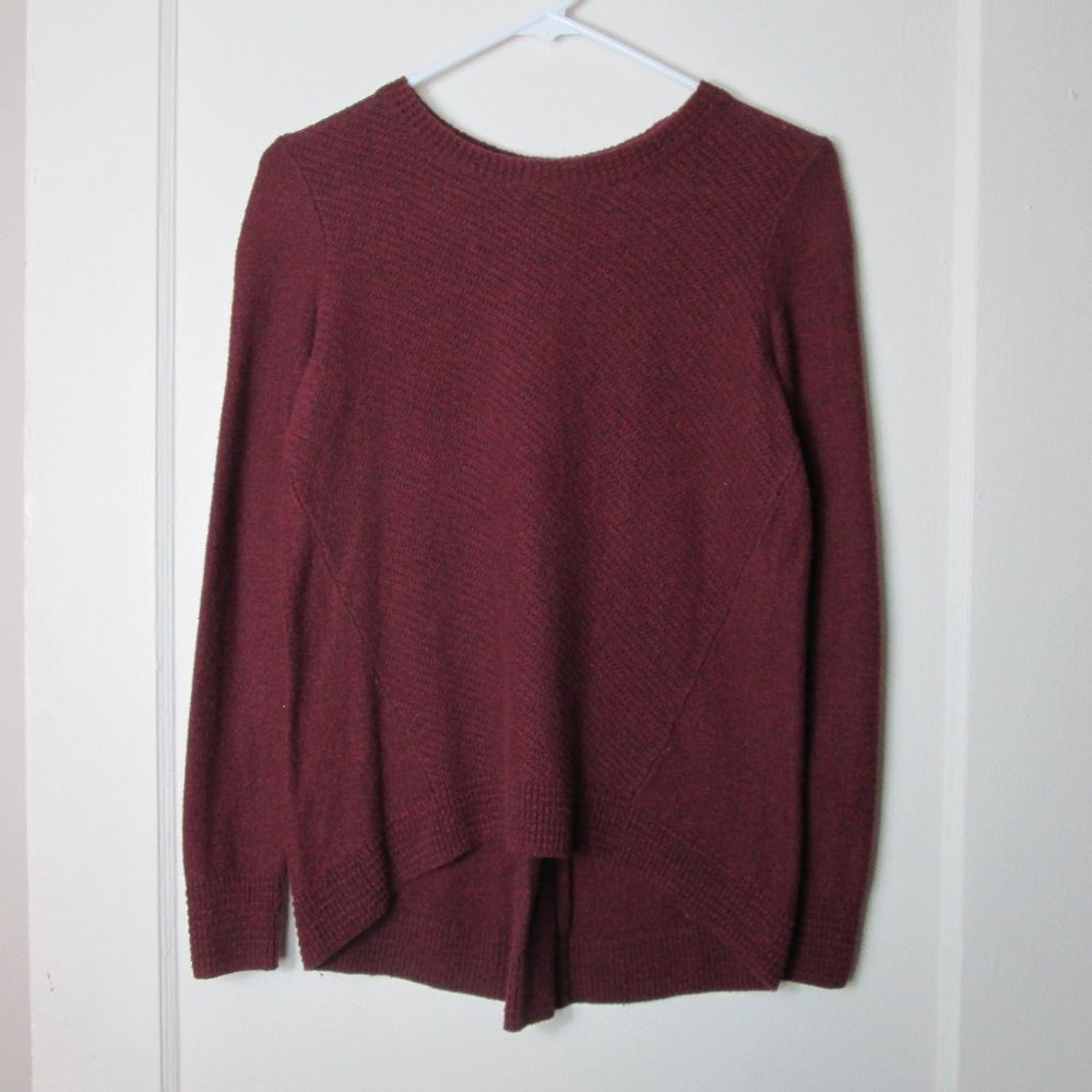 MADEWELL Backzip Pullover Sweater Merlot xs - Picture 2 of 9